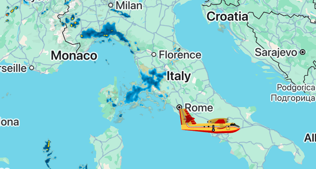 Screenshot of the Waterbomber App